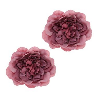 Artificial Flower Peony Hair Clip 2 pc