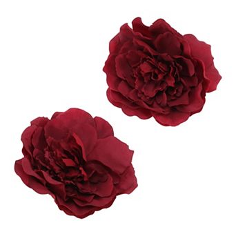 Artificial Flower Peony Hair Clip 2 pc