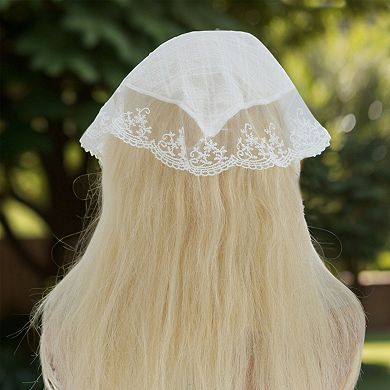 Plaid Lace Triangle Headband for Women 1 Pc