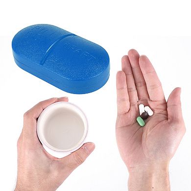 Portable 6 Grids Capsule Type Pill Case for Travel 1 Pc