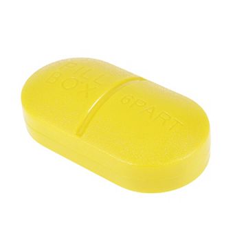 Portable 6 Grids Capsule Type Pill Case for Travel 1 pc