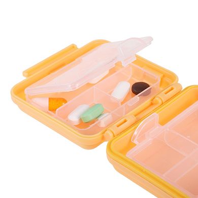 Detachable 6 Grids Independent Double Layer Pill Case for Travel 1 Pc