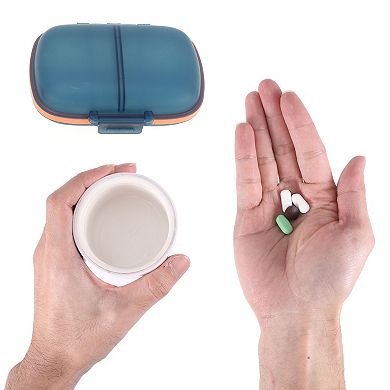 8 Grids Double Layers Pill Box for Travel 1 Pc