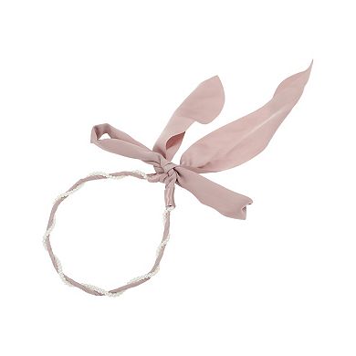 Faux Pearl Satin Headband for Women 1 Pc