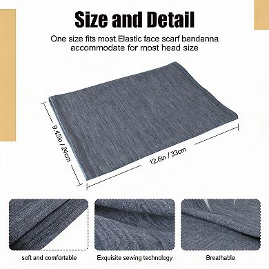 2 Pack Winter Neck Gaiter Face Mask, Soft Polyester, Multi-functional, Breathable