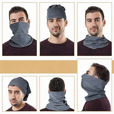 2 Pack Winter Neck Gaiter Face Mask, Soft Polyester, Multi-functional, Breathable