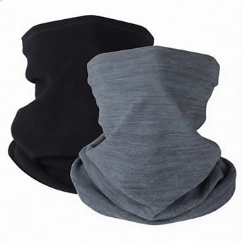 2 Pack Winter Neck Gaiter Face Mask, Soft Polyester, Multi-functional, Breathable