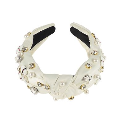 Faux Diamond Pearl Headband for Women 1 Pc