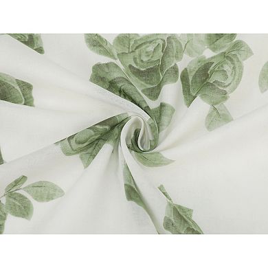 Women's Rose Vintage 26.7'' Square Scarf Cotton Linen Floral Pattern Neckerchief for Gift Casual