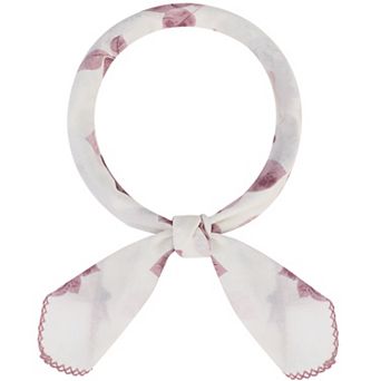 Women's Rose Vintage 26.7'' Square Scarf Cotton Linen Floral Pattern Neckerchief for Gift Casual