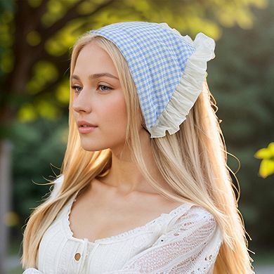 Plaid Triangle Headband for Women 1 Pc