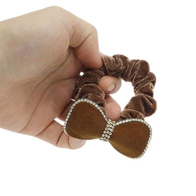 Bow Rhinestone Scrunchies for Home 1 Pc