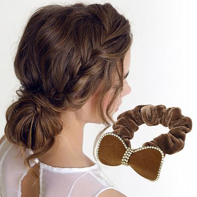 Bow Rhinestone Scrunchies for Home 1 Pc