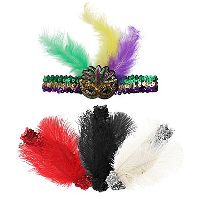 Feathers Sequins Headbands for Women 1 Pc