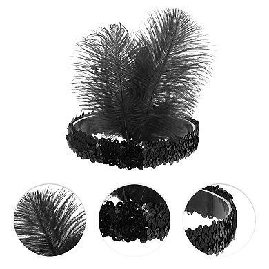 Feathers Sequins Headbands for Women 1 Pc