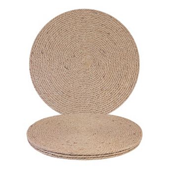 Farmhouse Placemats Set of 4 Woven Placemats for Home and Kitchen, Kitchen Table Mat Wipe Clean