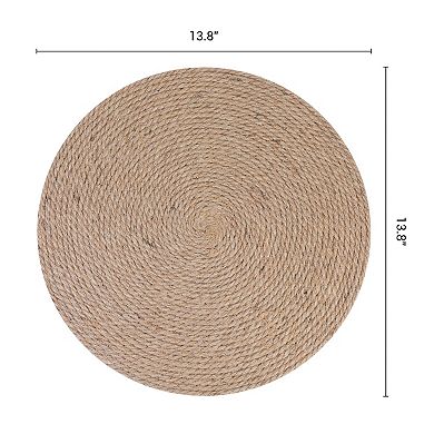 Farmhouse Placemats Set of 4 Woven Placemats for Home and Kitchen, Kitchen Table Mat Wipe Clean