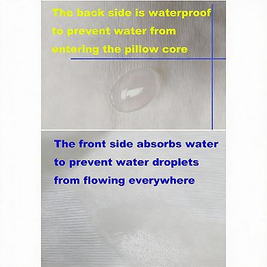 Waterproof pillowcase with TPU coating, zipper, polyester front, 4 Pack White Size Queen