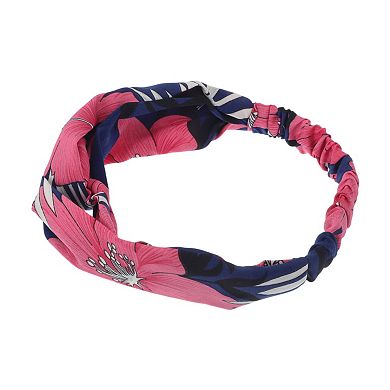 Fashion Flower Pattern Cross Elastic Hairband for Women1 Pc