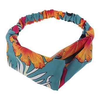 Fashion Flower Pattern Cross Elastic Hairband for Women1 Pc