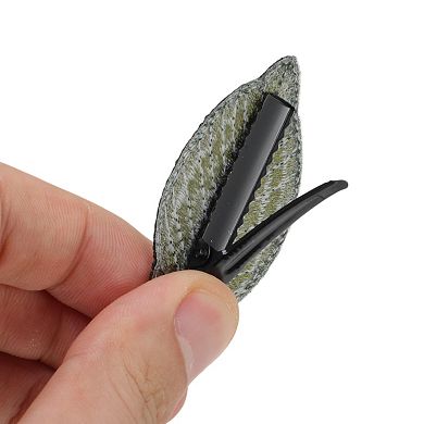 Embroidery Leaves Midsummer Hair Clip 2 Pcs