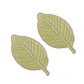 Embroidery Leaves Midsummer Hair Clip 2 pc