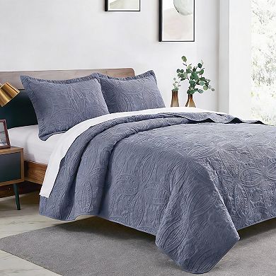 Soft Polyester Quilt Set - 3 Piece - All Season