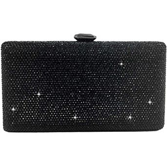 AKSZRI Women's Crystal Box Clutch - Rhinestone Mini Evening Bag for Formal Wedding & Party