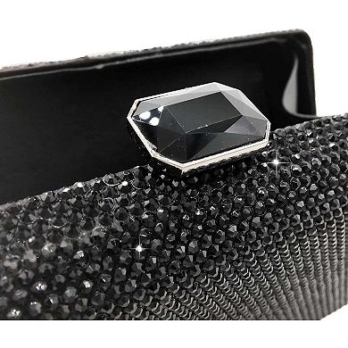 AKSZRI Women's Crystal Box Clutch - Rhinestone Mini Evening Bag for Formal Wedding & Party