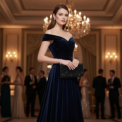 AKSZRI Women's Crystal Box Clutch - Rhinestone Mini Evening Bag for Formal Wedding & Party