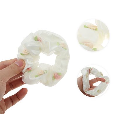 Elegant Flower Scrunchies Hair Elastic Band 1 Pc