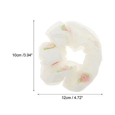 Elegant Flower Scrunchies Hair Elastic Band 1 Pc