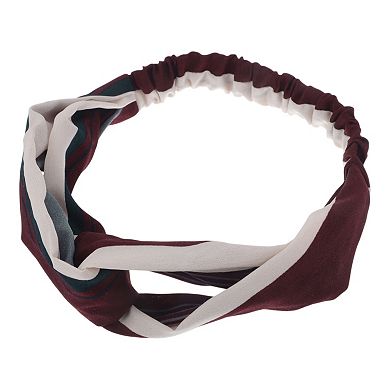 Fashion Pinstripe Pattern Cross Elastic Hairband for Women 1Pc