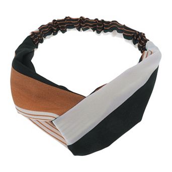 Fashion Pinstripe Pattern Cross Elastic Hairband for Women 1 pc
