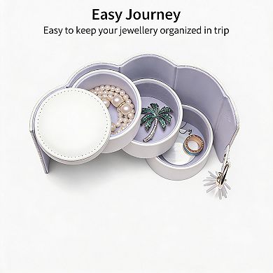 Travel Jewelry Organizer - Compact, Multi-Compartment, PU Leather