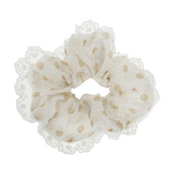 Polka Dot Lace Scrunchie 1 pc