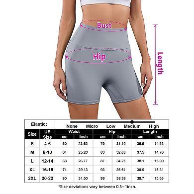 Women'S Tummy Control High Waist Yoga Shorts