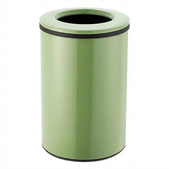 10.6 Gal Trash Can Stainless Steel Round Garbage Can with Removable Inner Bucket for Offices