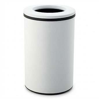 10.6 Gal Trash Can Stainless Steel Round Garbage Can with Removable Inner Bucket for Offices
