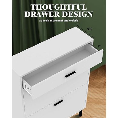 3-Tier Shoe Storage Cabinet , Flip Freestanding Entryway Organizer with Adjustable Shelves