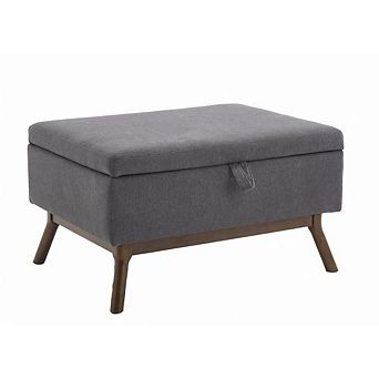 GOODSILO Mid-Century Modern Square Storage Ottoman Bench Cocktail Table