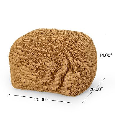 GOODSILO Spongy Microfiber Square Pouf for Comfortable Home Seating