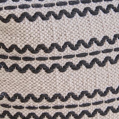 GOODSILO Handcrafted Fabric Pouf Ottoman Footrest Accent Seating Cube Stool