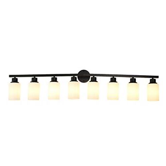 ELEMENT ACE Modern Eight-Light Wall Sconce with Glass Shade Fixture