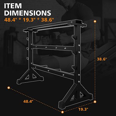 ELEMENT ACE Heavy Duty Multifunctional Dumbbell Storage Stand Rack Organizer
