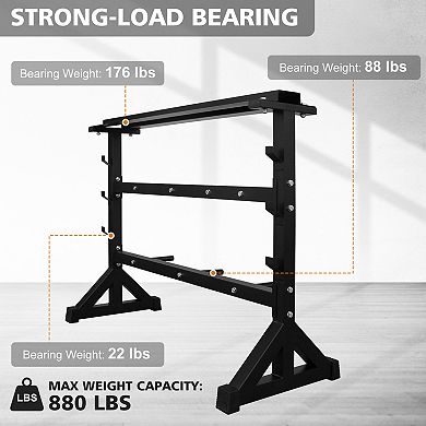 ELEMENT ACE Heavy Duty Multifunctional Dumbbell Storage Stand Rack Organizer