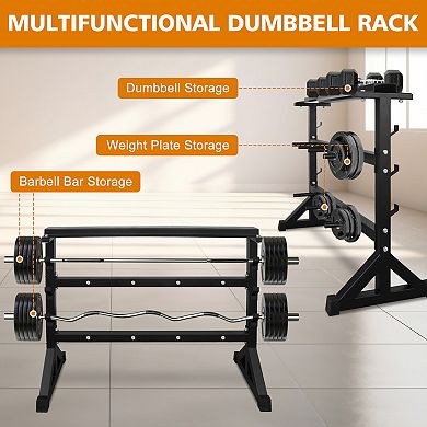ELEMENT ACE Heavy Duty Multifunctional Dumbbell Storage Stand Rack Organizer