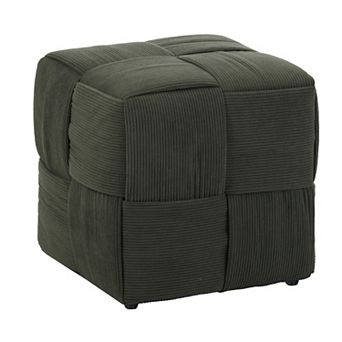 GOODSILO Square Corduroy Ottoman Foot Rest with Versatile Multi-Purpose Functionality