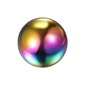 Rainbow Gazing Ball Stainless Steel Gazing Globe Mirror Sphere 1 pc