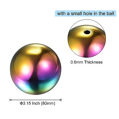 Rainbow Gazing Ball Stainless Steel Gazing Globe Mirror Sphere 1 Pcs